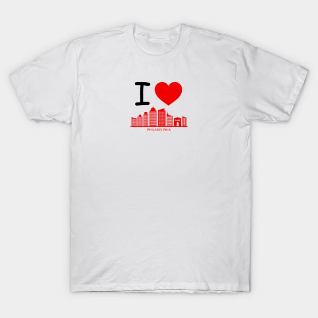 I HEART PHILADELPIA T-Shirt by EmoteYourself